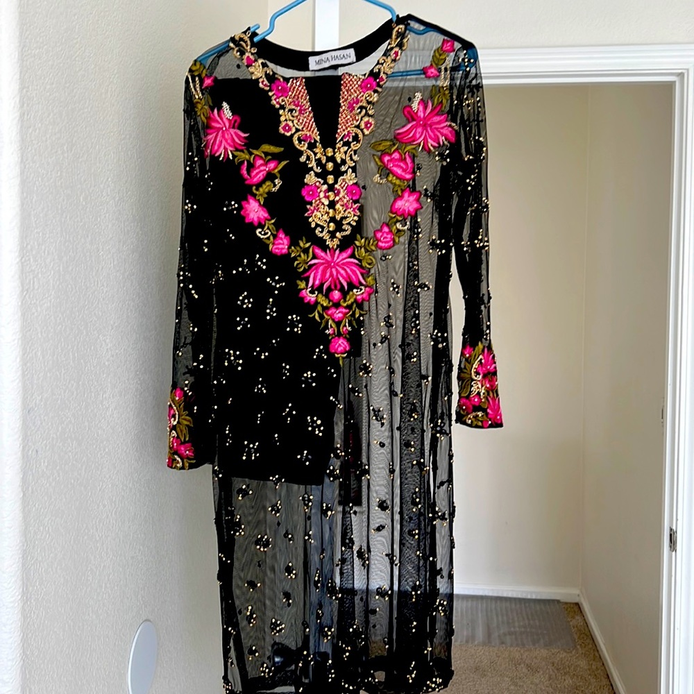 Mina hassan medium black shalwar  kameez